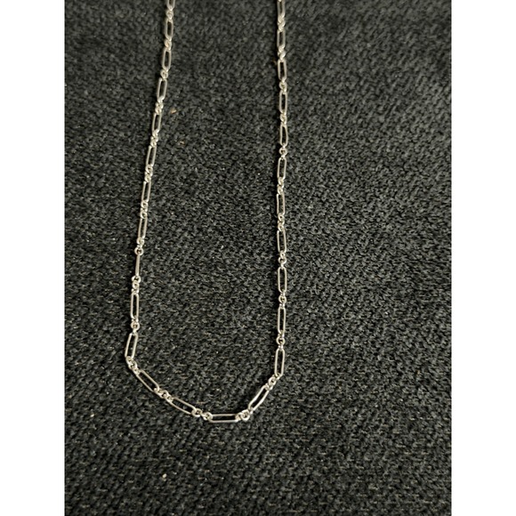 Vintage Sterling Silver Paperclip Chain Necklace 20.5" 925 #350 - Picture 1 of 6